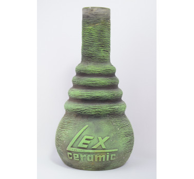 Колба для кальяну LEX глиняна (без різьблення), кольорова, 31 см